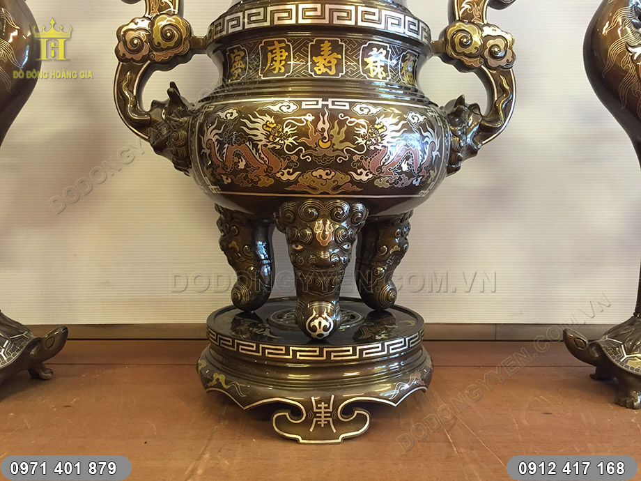 bộ ngũ sự khảm ngũ sắc 60cm